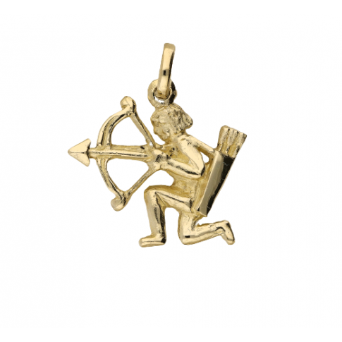 Zawieszka wykonana z żółtego złota znak zodiaku STRZELEC