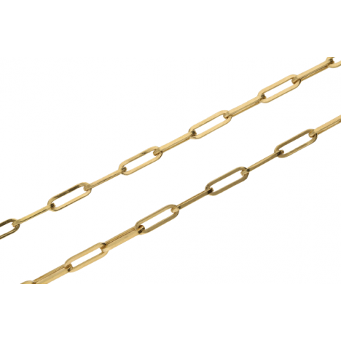 Popularny złoty naszyjnik łańcuch - gruby łańcuszek o splocie ankier i długości 60 cm - żółte złoto próby 585