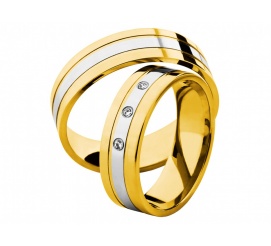 Wyjątkowy komplet obrączek ślubnych z dwóch kolorów złota z kolekcji Secret