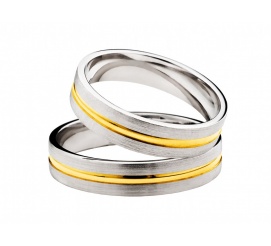 Czarujące obrączki ślubne z dwóch kolorów złota z kolekcji Promise