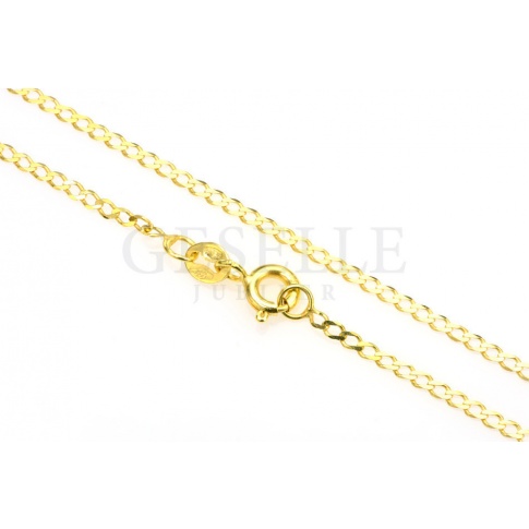 Popularny łańcuszek o klasycznym splocie pancerka z żółtego złota - długość 45 cm
