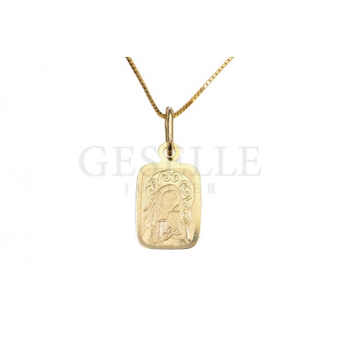Złoty medalik z wizerunkiem Matki Boskiej - symbol wiary