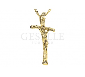 Krzyż Papieski z żółtego złota próby 585