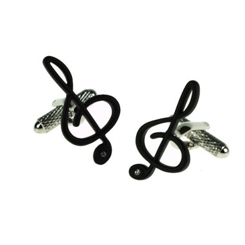 Oryginalne spinki do mankietów w kształcie klucza wiolinowego - gadżet dla miłośnika muzyki!