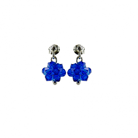 Olśniewająca para kolczyków z kryształami Swarovski ELEMENTS z kolekcji Casual w kolorze Capri Blue