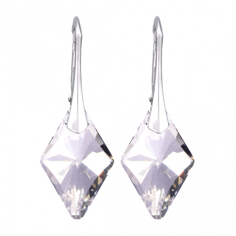 Srebrne, olśniewające kolczyki wykonane z kryształów Swarovski Elements o barwie Silver Shade  - kolekcja ślubna