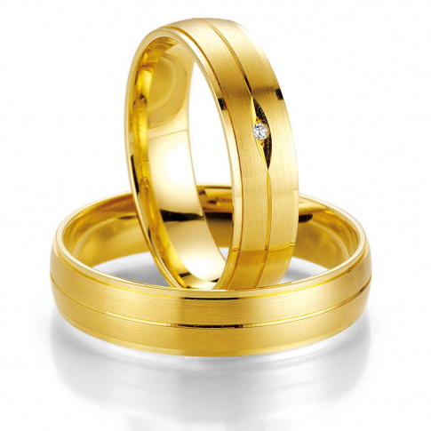 Klasyczna i elegancka męska obrączka ślubna z żółtego złota