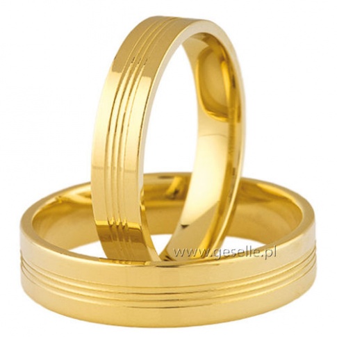 Bardzo wygodne obrączki ślubne z żółtego złota - bezszwowa technologia wykonania