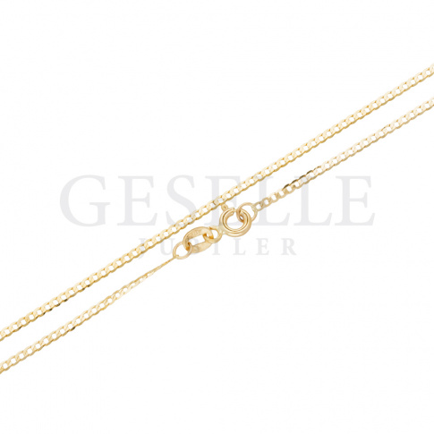 Elegancki łańcuszek o klasycznym splocie pancerka z żółtego złota - długość 50 cm