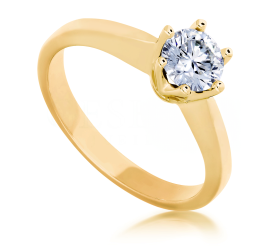 Wyjątkowy pierścionek zaręczynowy w klasycznym stylu z brylantem 0.50 ct