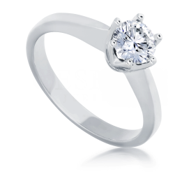 Jedyny w swoim rodzaju pierścionek z białego złota z brylantem 0.50 ct - pomysł na zaręczyny