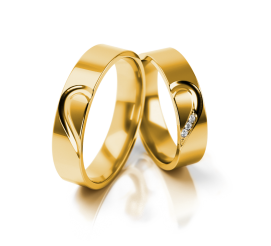 Oryginalna obrączka ślubna z żółtego złota - ponadczasowy symbol serca