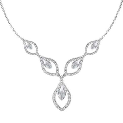 Stylowy naszyjnik z kryształami SWAROVSKI ELEMENTS-pięky dodatek do sukni ślubnej