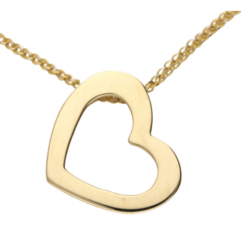 Urocza zawieszka w kształcie serca ramki wykonana z klasycznego złota